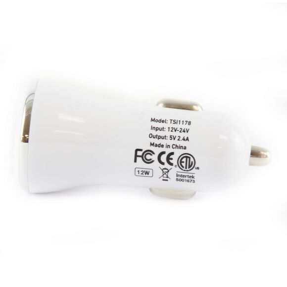 Sharper Image GoCharge Dual USB Car Charger in White, 2 Pack - Picture 6 of 6